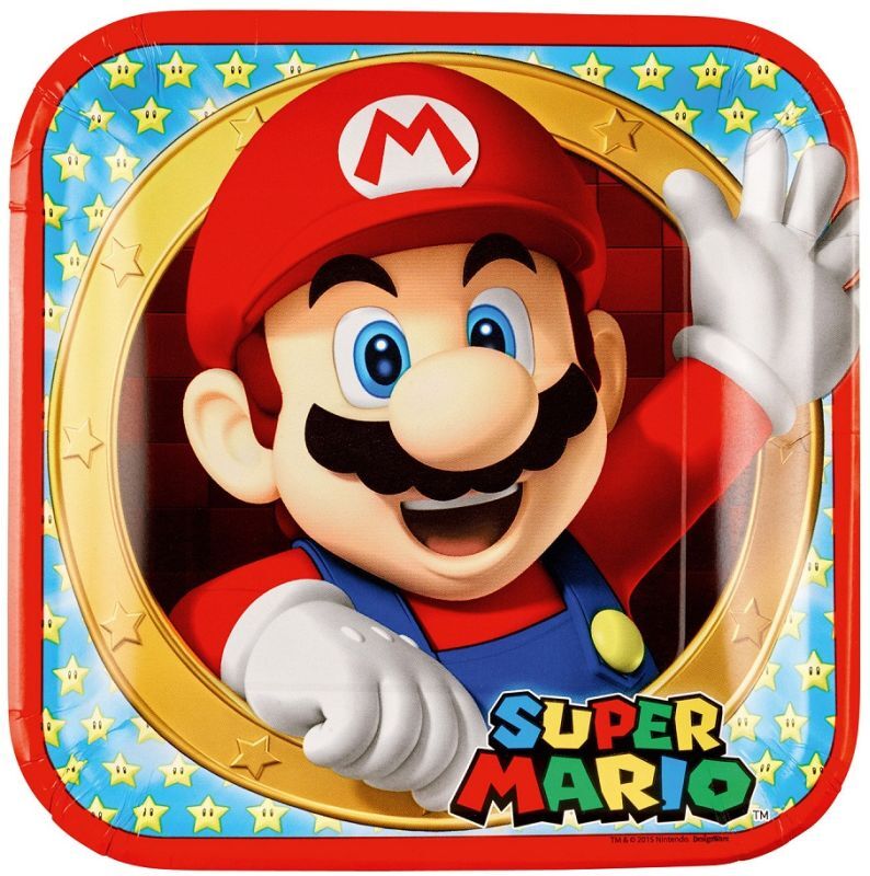 Πιάτα 23εκ. Super Mario 8Τμχ (M9901535)