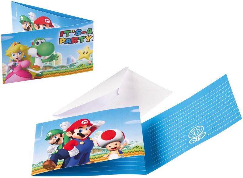 Προσκλήσεις Super Mario 8Τμχ (M9901543)