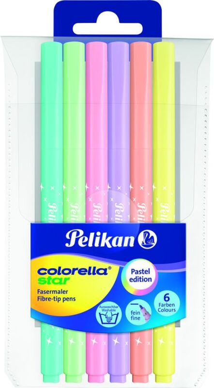 Pelikan Μαρκαδόροι Λεπτοί Colorela Star Pastel C302-6 Χρώματα (814478)