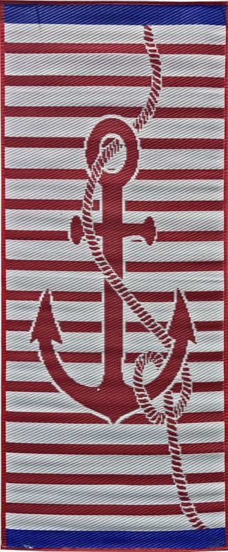 Ψάθα Πλαστική Παραλίας 180x70 cm Άγκυρα-2 Σχέδια (03.BM-70ANCHOR) φωτογραφία