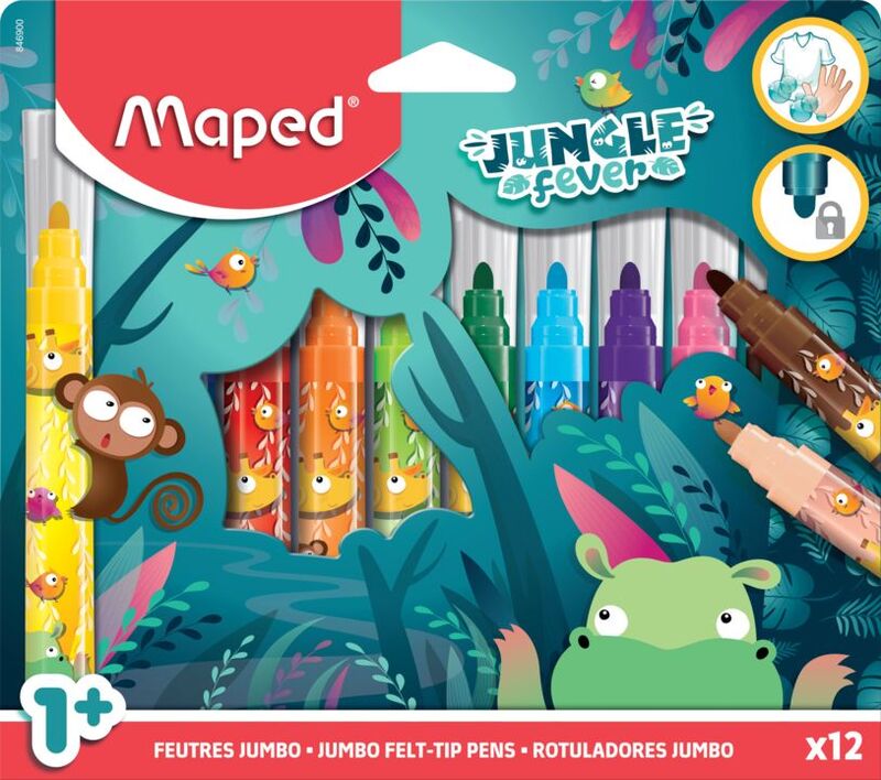 Maped Jungle Fever Μαρκαδόροι Maxi 12Τμχ (846900)