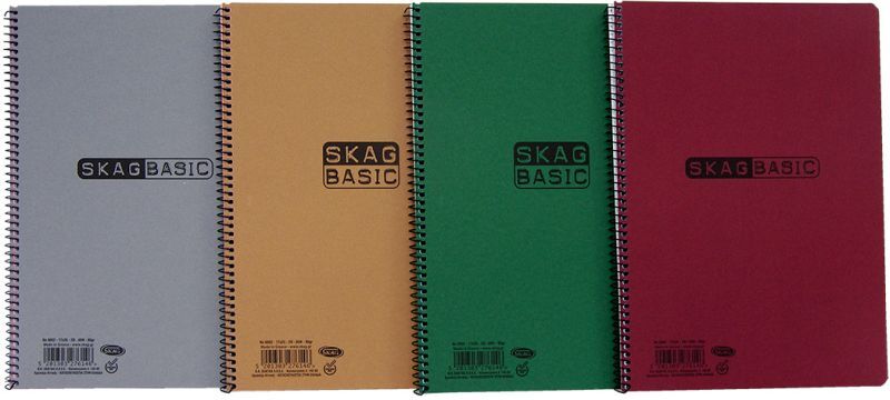 Skag Τετράδιο Basic Σπιράλ 17x25 4 Θεμάτων 80gr. - 1Τμχ (276160)