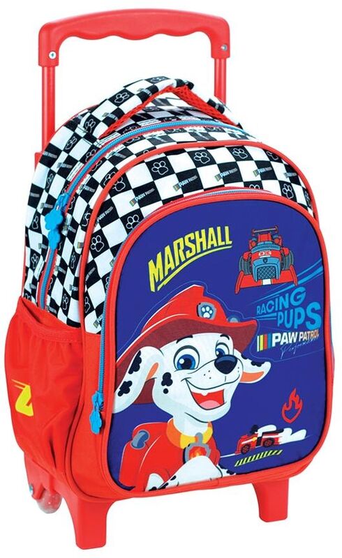 Paw Patrol Marshall Racing 26 Σακίδιο Νηπιαγωγείου Τρόλευ (354-01072)