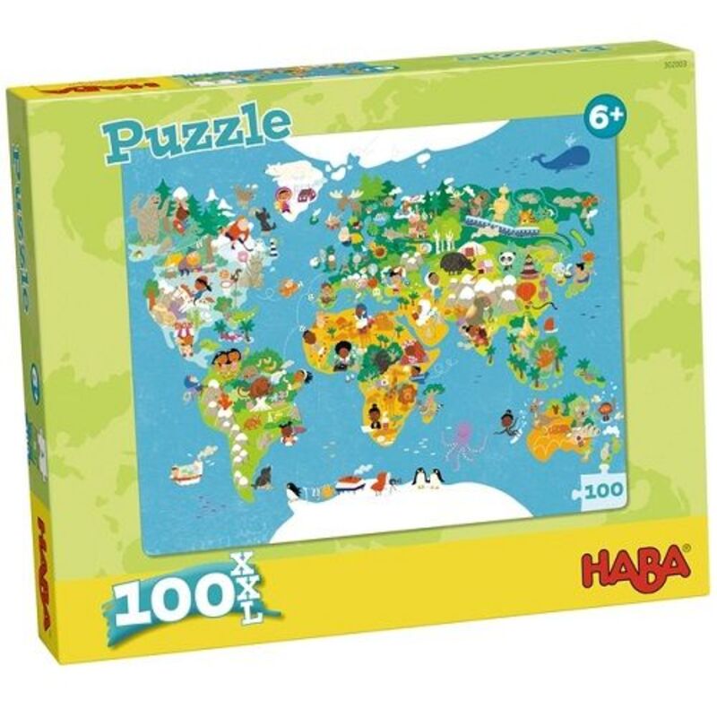 Haba Παζλ Παγκόσμιος Χάρτης 100Τμχ (140-302003)