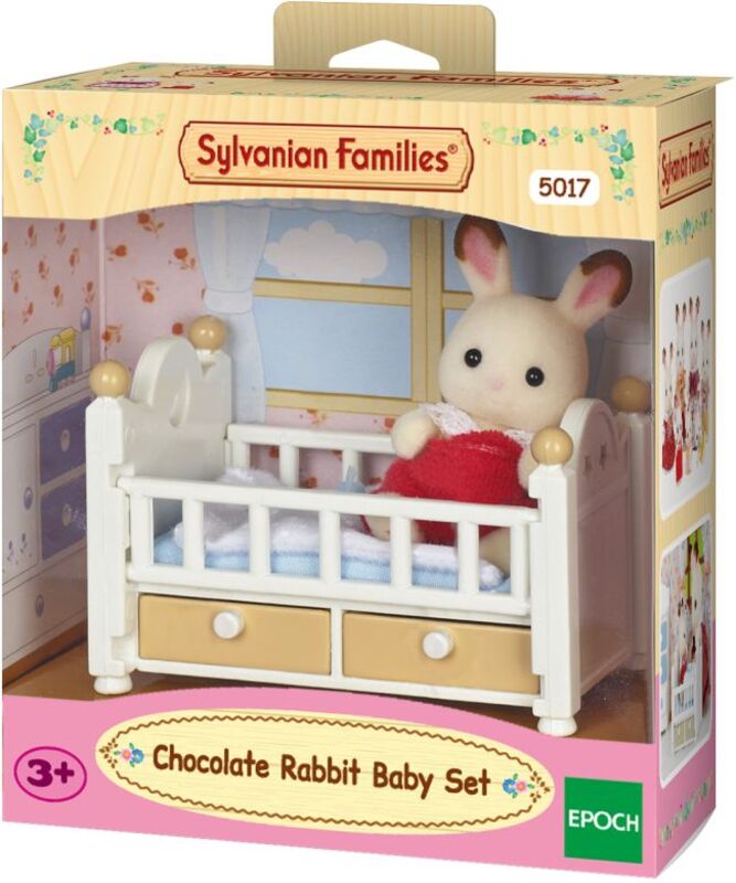 Sylvanian Families Chocolate Rabbit Μωρό & Κούνια (030305-5017) φωτογραφία