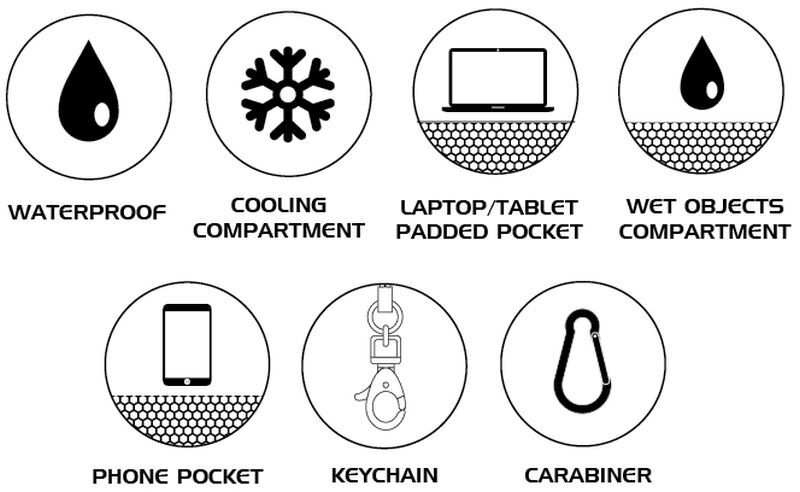 MAUI Σακίδιο Παραλίας Backpack 25L Frost Gray (2701) φωτογραφία