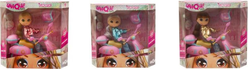 Unique Eyes Fun Ride Κούκλα Με Σκούτερ-3 Σχέδια (MYM11000) - φωτογραφία 3