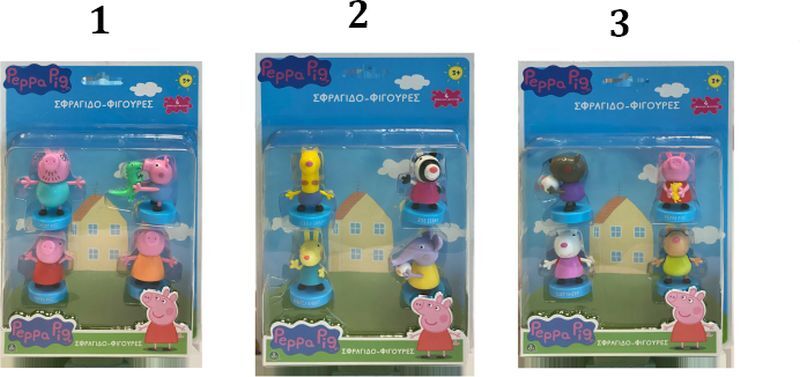 Hero-Mania Peppa Pig Φιγούρες-Σφραγίδες 4Pack - 3 Σχέδια (PP006000) - φωτογραφία 2