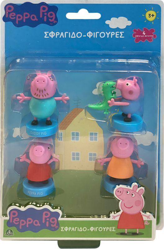 Hero-Mania Peppa Pig Φιγούρες-Σφραγίδες 4Pack - 3 Σχέδια (PP006000) - φωτογραφία 4