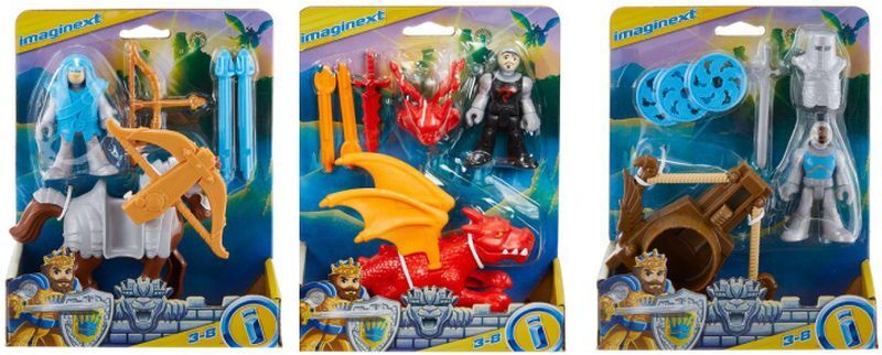 Fisher Price Imaginext-Φιγούρες Ιππότες Με Αξεσουάρ-3 Σχέδια (HCG63) φωτογραφία