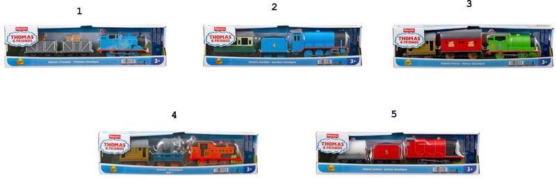 Fisher Price Thomas Trackmaster Μηχανοκίνητα Τρένα Με 2 Βαγόνια-5 Σχέδια (HFX97) φωτογραφία