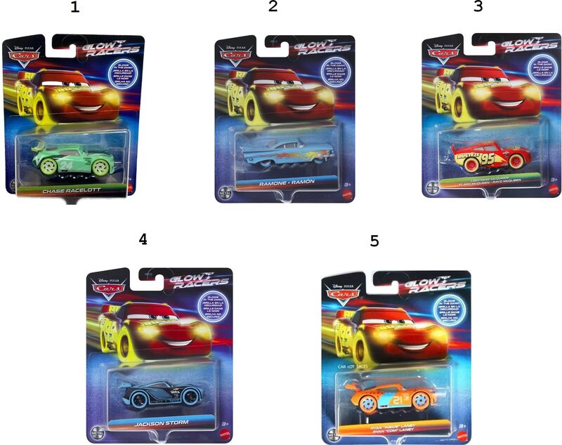 Cars Αυτοκινητάκια Night Racing-5 Σχέδια (HPG76) - φωτογραφία 2