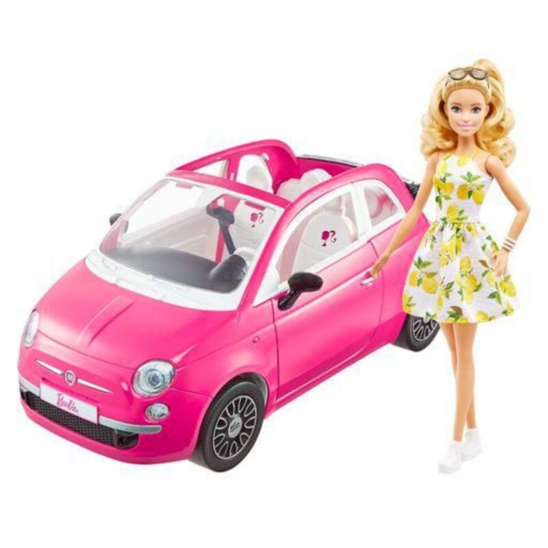 Barbie Fiat 500cc & Κούκλα-2 Χρώματα (FVR07)