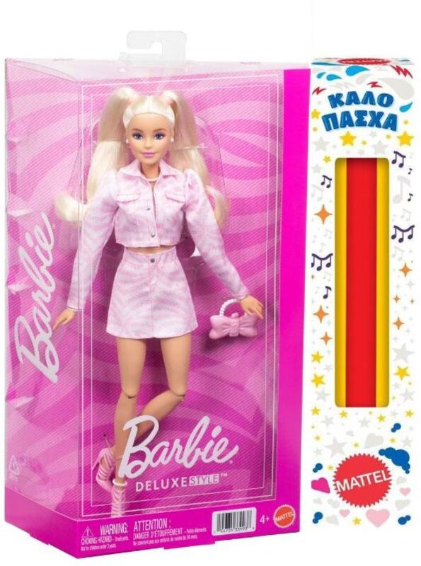 Λαμπάδα Barbie Deluxe Style-Ροζ Μπουφάν (JJN69)