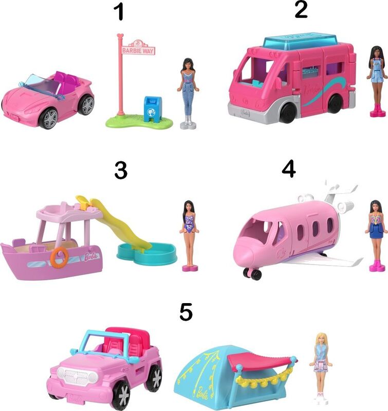 Barbie Mini Barbieland-Οχήματα-5 Σχέδια (HYF38) - φωτογραφία 2