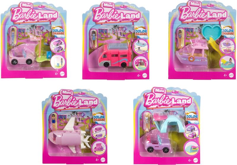 Barbie Mini Barbieland-Οχήματα-5 Σχέδια (HYF38) - φωτογραφία 3