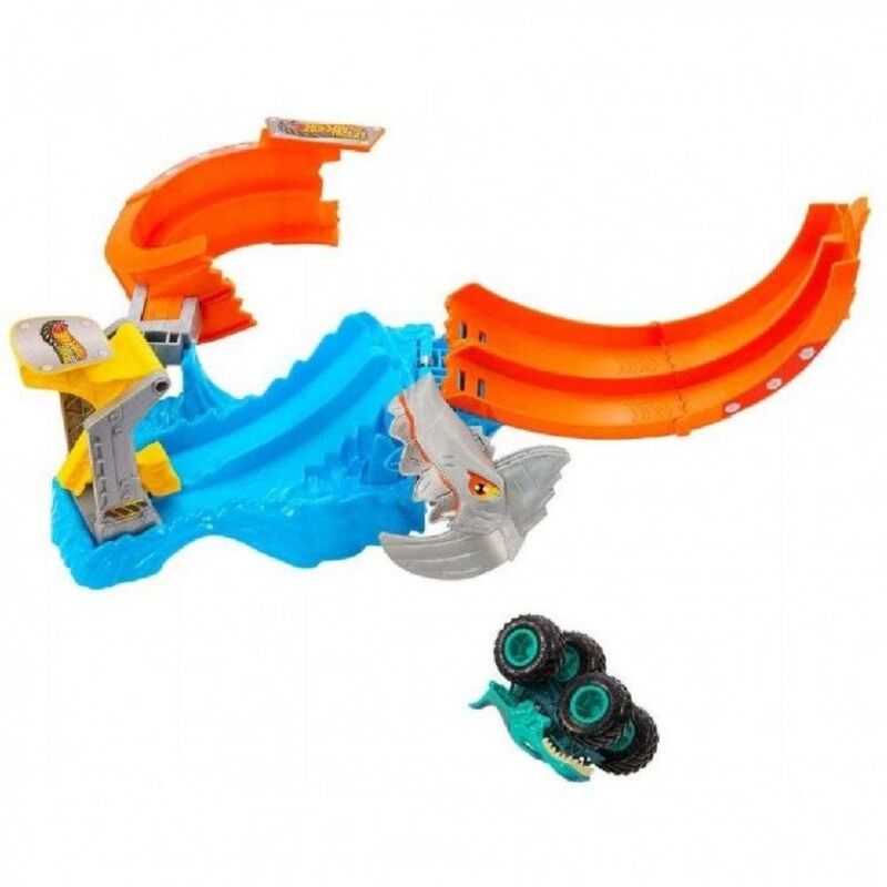Hot Wheels Monster Trucks Πίστα-Σούπερ Λουπ Με Καρχαρία (JFR08) - φωτογραφία 3