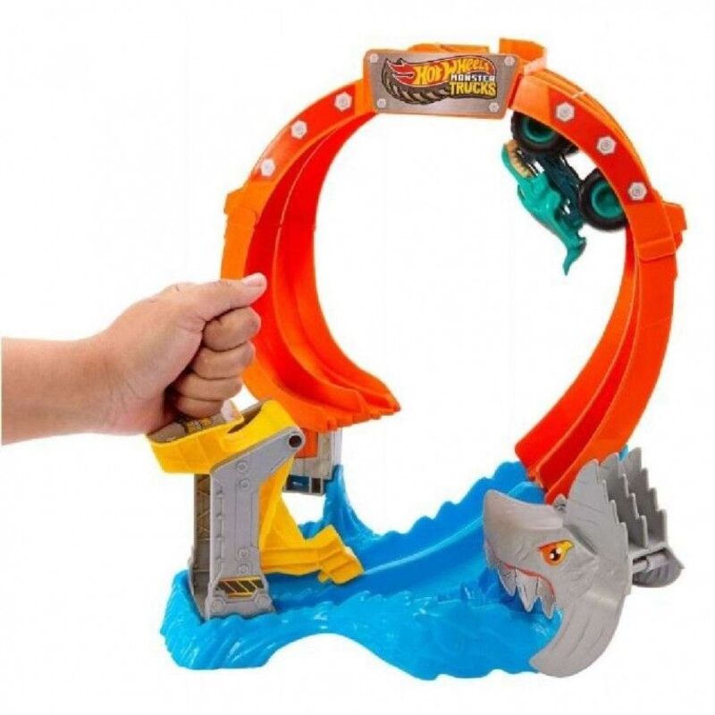 Hot Wheels Monster Trucks Πίστα-Σούπερ Λουπ Με Καρχαρία (JFR08) - φωτογραφία 4