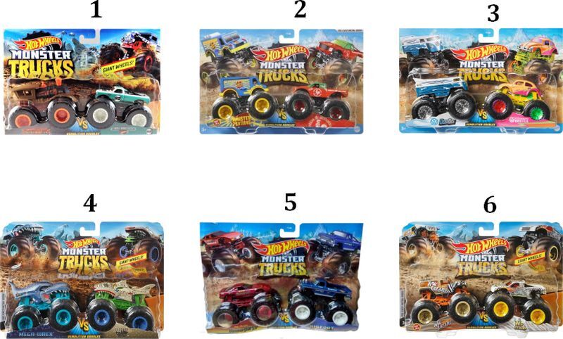 Monster Trucks Οχήματα Σετ Των 2-6 Σχέδια (FYJ64) φωτογραφία