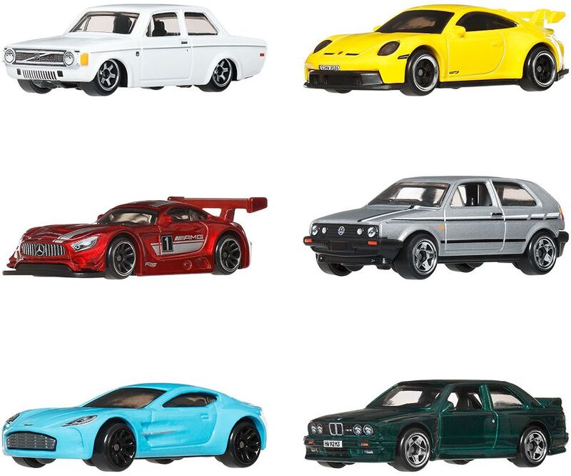 Hot Wheels Αυτοκινητάκια-Euro Style Σετ Των 6 (JLB25)