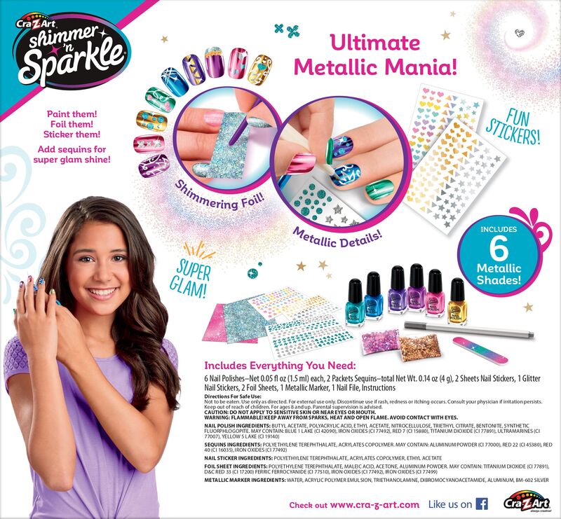 Cra-Z-Art Shimmer 'N Sparkle Metallic Rainbow Nail Art (65540) φωτογραφία