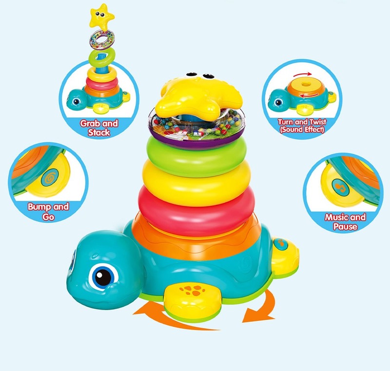 BW Πυραμίδα Χελώνα Bump & Go B/O w/Light & Music (35397) - φωτογραφία 4