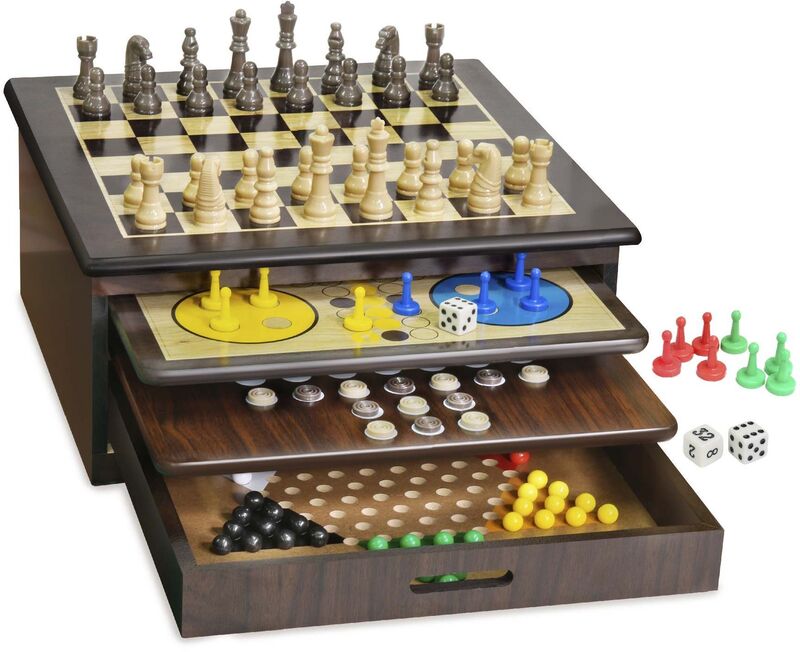Ambassador Ξύλινο Επιτραπέζιο 4Σε1 ΜΑΜ Craftsman Game House Deluxe - GF033 - φωτογραφία 2