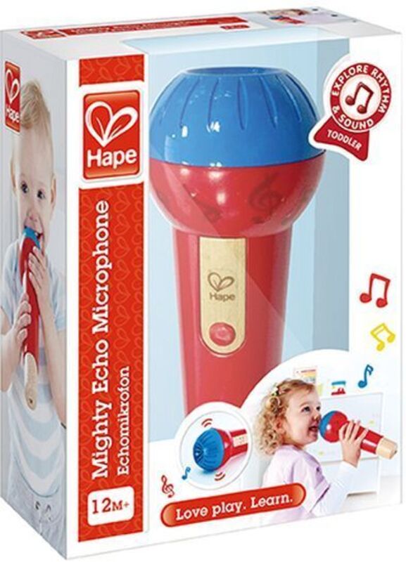Hape Early Melodies Ξύλινο Mighty Echo Microphone (E0337A)