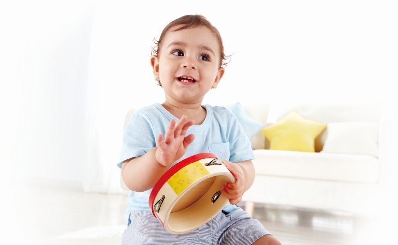 Hape Early Melodies Ξύλινο Ταμπουρίνο Tap-Along (E0607) - φωτογραφία 4