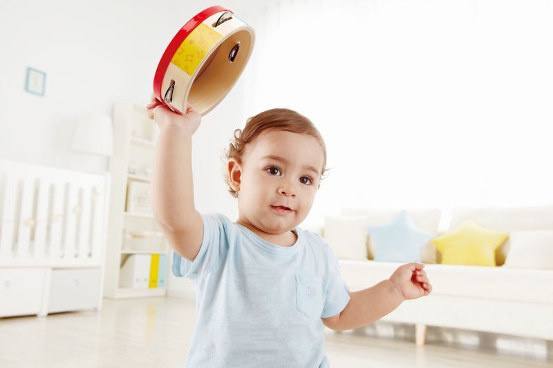 Hape Early Melodies Ξύλινο Ταμπουρίνο Tap-Along (E0607) - φωτογραφία 5