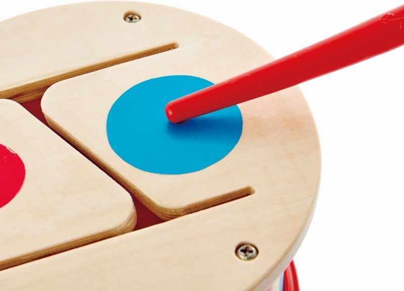 Hape Early Melodies Ξύλινο Τύμπανο Double-Sided Drum (E0608) - φωτογραφία 2