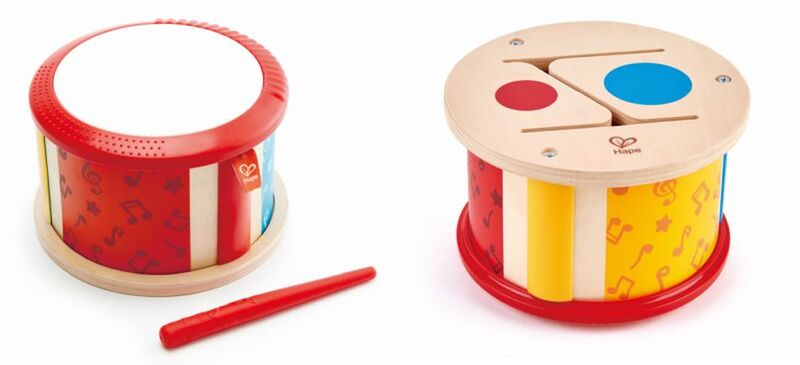Hape Early Melodies Ξύλινο Τύμπανο Double-Sided Drum (E0608) - φωτογραφία 3