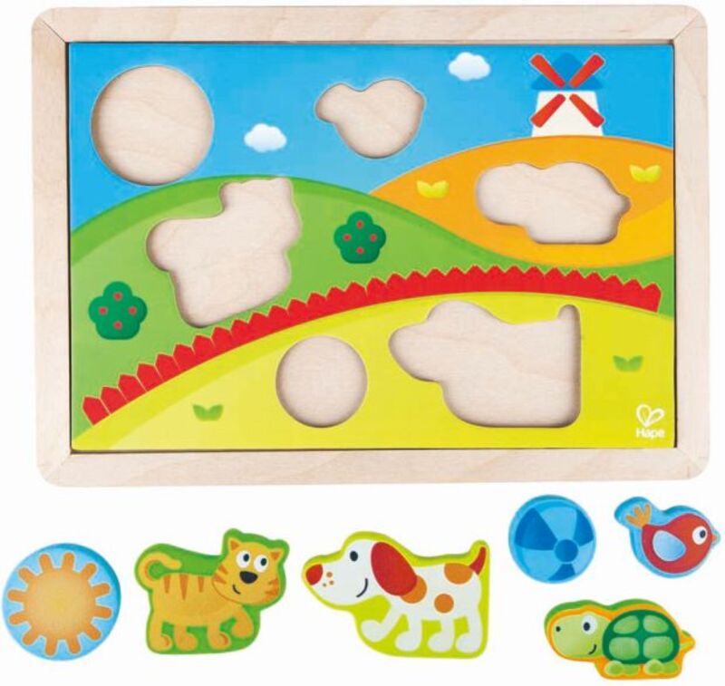 Hape Pepe & Friends Ξύλινο Πάζλ 3 σε 1 Sunny Valley (E1601A) φωτογραφία