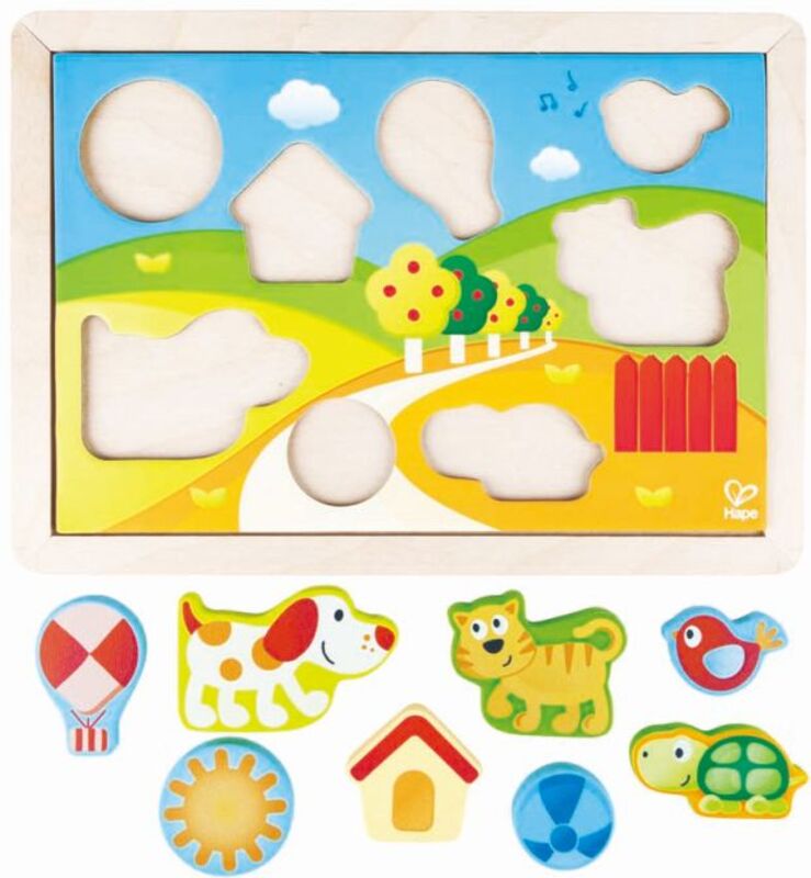 Hape Pepe & Friends Ξύλινο Πάζλ 3 σε 1 Sunny Valley (E1601A) φωτογραφία