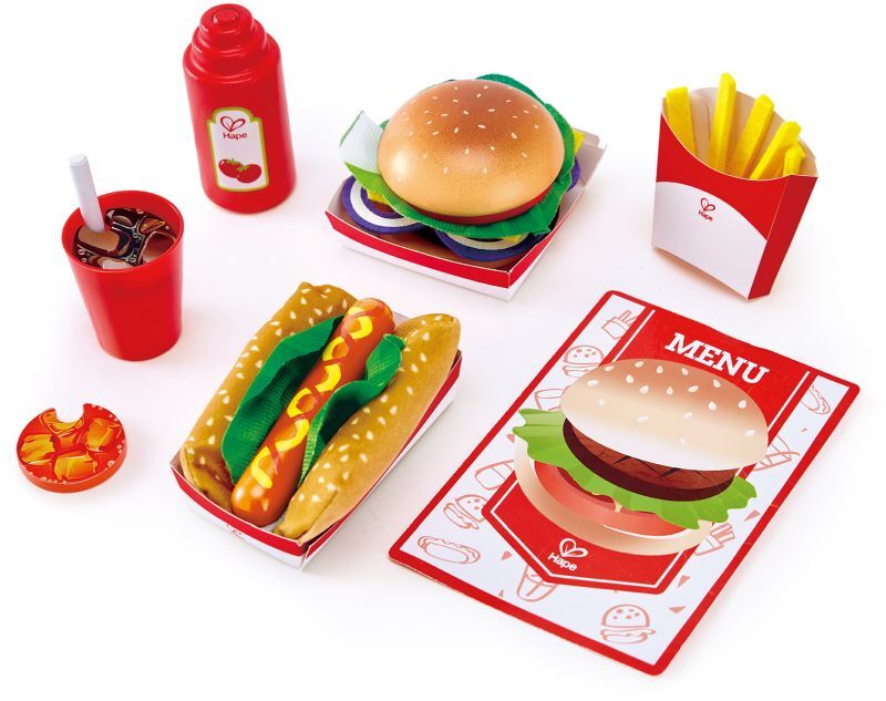 Hape Playfully Delicious Ξύλινο Σετ Fast Food (E3160B)