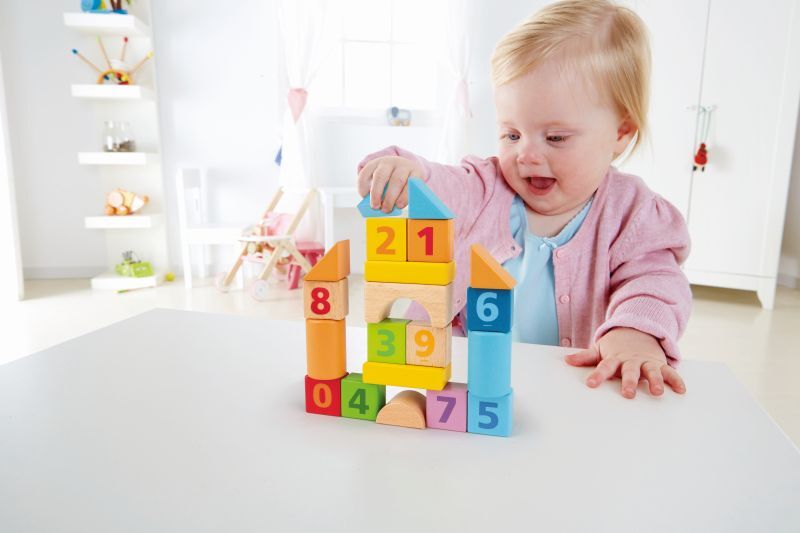 Hape Ξύλινα Τουβλάκια Beech Block Count N' Build 20 τμχ (E8388A) - φωτογραφία 4