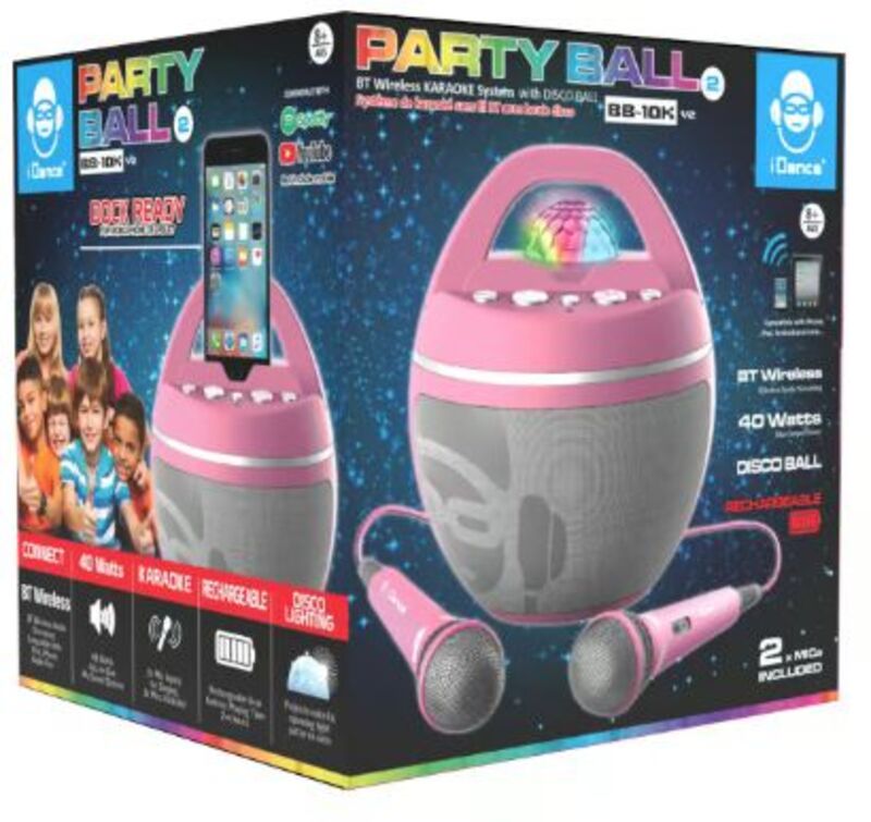 iDance Σετ Karaoke Party Ball Pink (BB10K2(PK)) - φωτογραφία 2