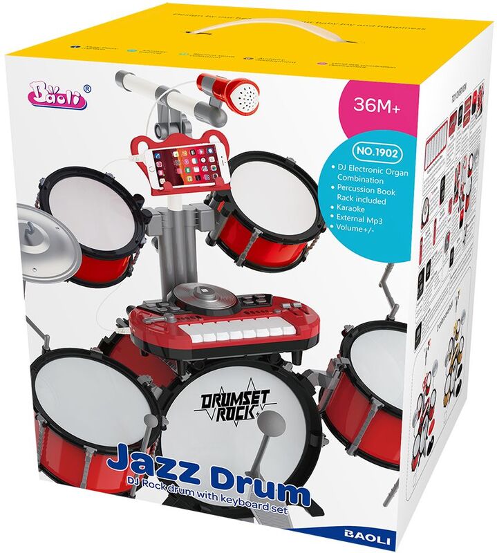 BW Drum Jazz Set With Light-2 Σχέδια (1902-Y) φωτογραφία