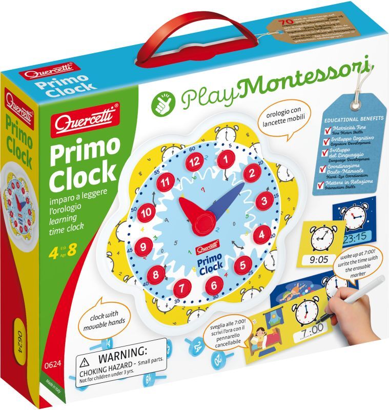 Quercetti Play Montessori Primo Clock (0624)