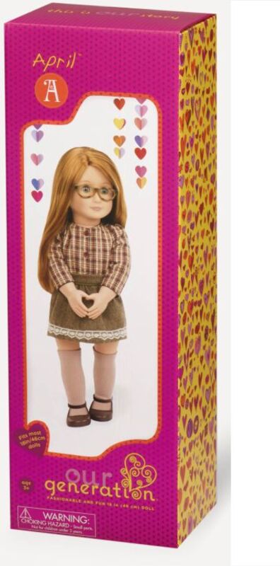 Our Generation Kούκλα April w/Plaid Shirt & Skirt (BD31078Z) φωτογραφία