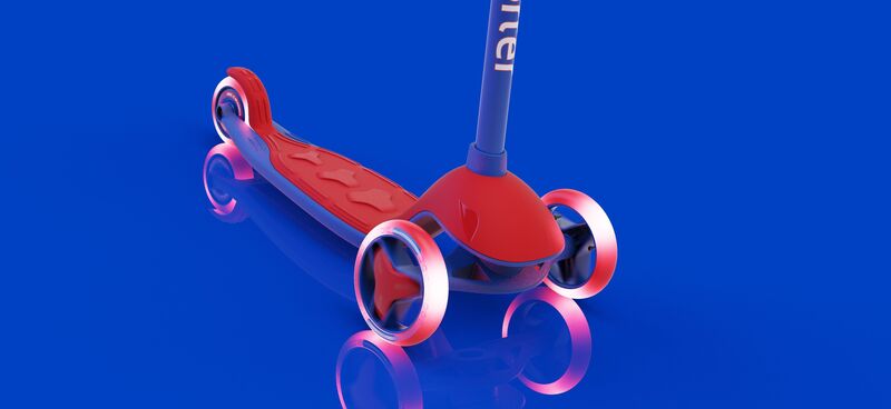 HLS Scooter Isporter Prime B/R-M3 (M3-BLUE/RED) φωτογραφία