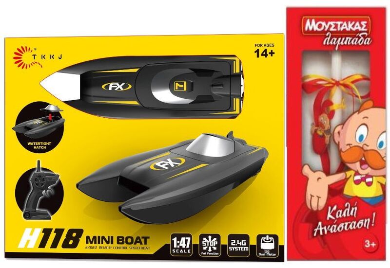 Λαμπάδα BW Τηλεκατευθυνόμενο Σκάφος Mini Speed Boat 2.4G 1:47 (H118)