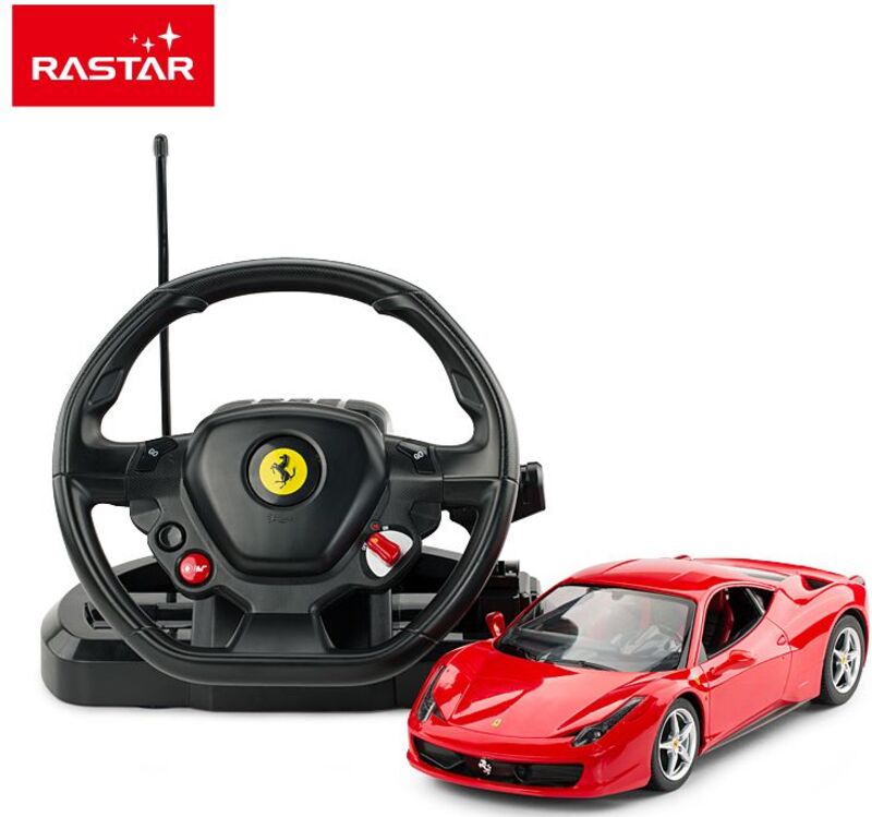 Rastar Τηλεκατευθυνόμενο Ferrari 458 Italia & Τιμόνι 1:14 (47300-8)