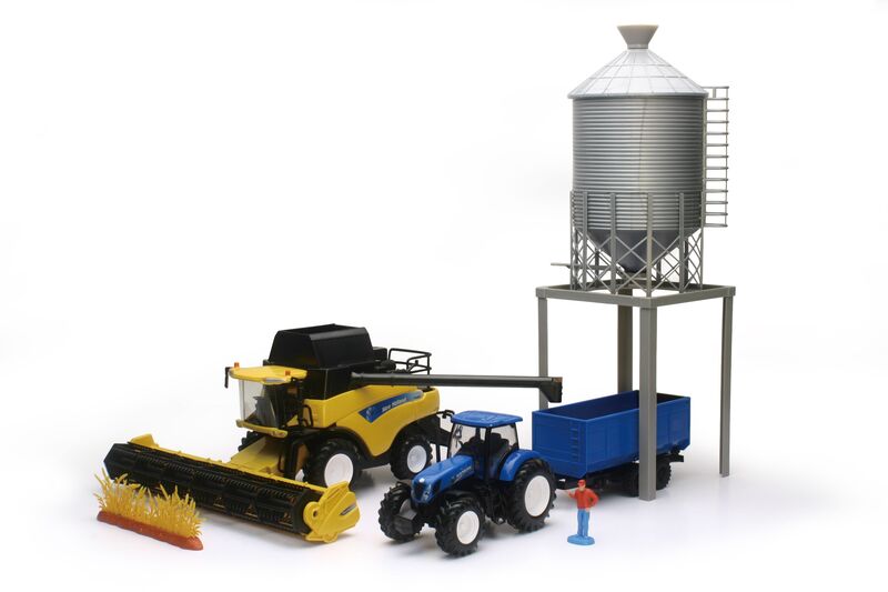 NR Σετ Θεριζοαλονιστικό Μηχάνημα Και Τρακτέρ New Holland 1:32 (1224-SS-05755A)