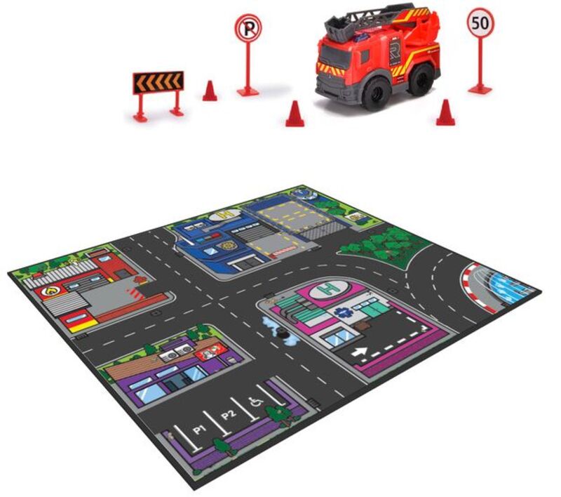 Dickie Playmat 70X80cm.+1 D/C Αυτοκίνητο 8cm-4 Σχέδια (203746018)