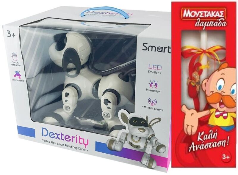 Λαμπάδα BW Robot Smart Dog B/O With Sound & Light-2 Σχέδια (18011)