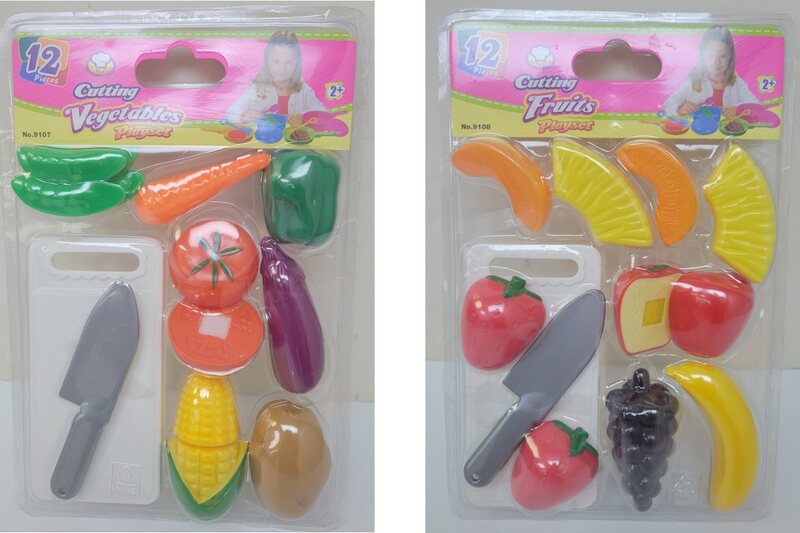 KS Cutting Food Σετ Τροφίμων 12Τμχ-2 Σχέδια (9107-8)