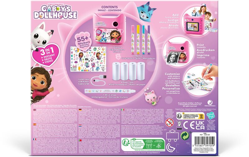 Canal My First Gabby's Dollhouse Φωτογραφική Μηχανή Instant (GAB005) - φωτογραφία 6