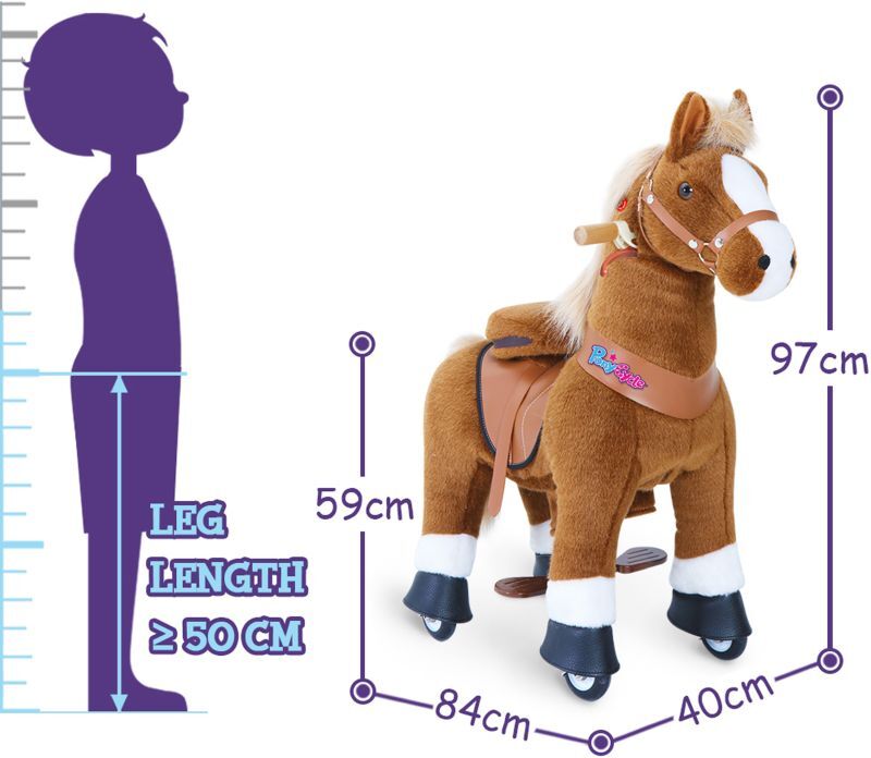 PonyCycle Ride On Αλογάκι Καφέ M (UX424) φωτογραφία