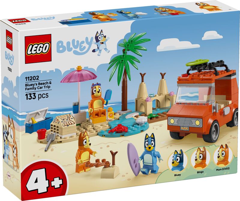 LEGO Bluey's Beach & Family Car Trip (11202)